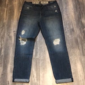 Ladies cuffed denim jeans size 10